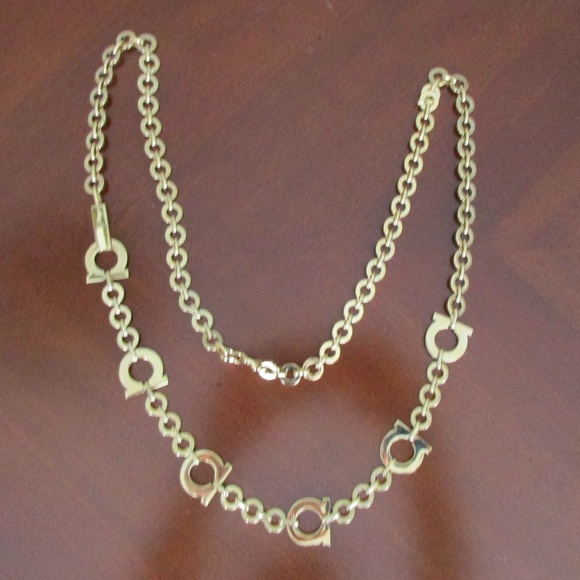 Salvatore Ferragamo Gold Logo Chain Belt, Necklace main image 4